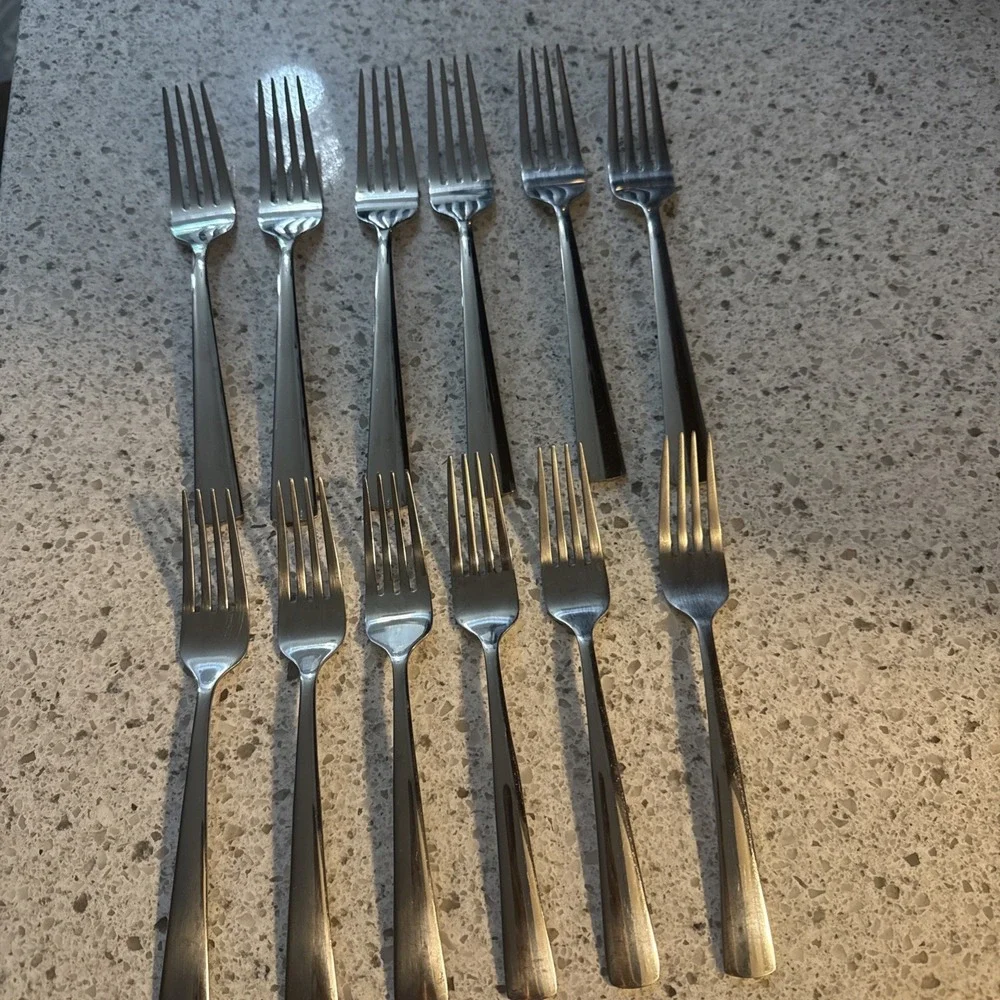 Oneida ANDERSON/DOWNING Stainless Steel 6 Dinner Forks & 6 Salad Forks